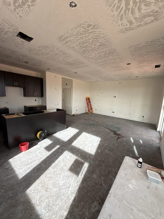 Two Story — Cabinet boxes and floor tile setting · kitchen