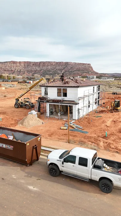 Two Story — Roof tile installation