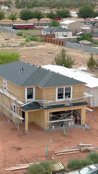 Two Story — Drywall partly hung