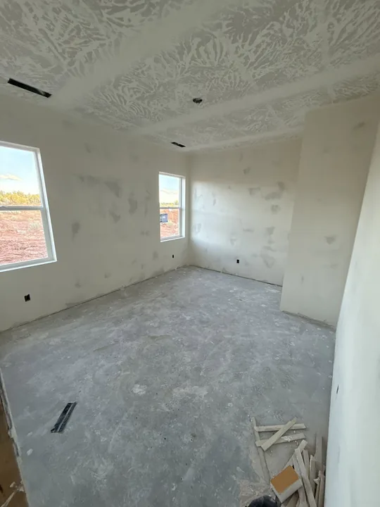 3 Bed / 2 Bath + Casita — Drywall textured before finishes · bedrooms