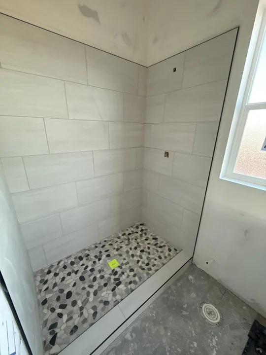 3 Bed / 2 Bath + Casita — Shower tile installed before fixtures · bathrooms