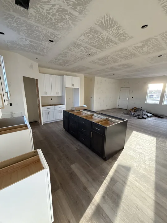 3 Bed / 2 Bath + Casita — Cabinets and flooring before countertops · kitchen