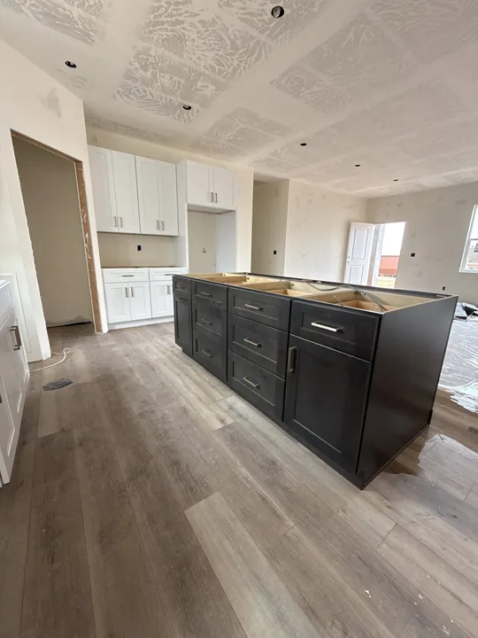 3 Bed / 2 Bath + Casita — Cabinets and flooring before countertops · kitchen
