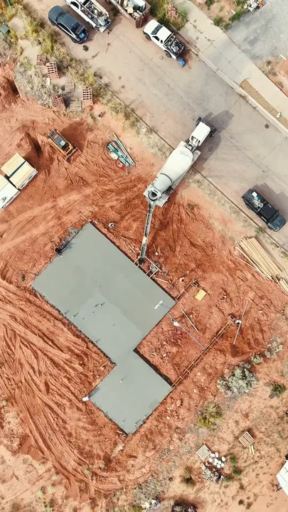 3 Bed / 2 Bath + Casita — Slab concrete being poured