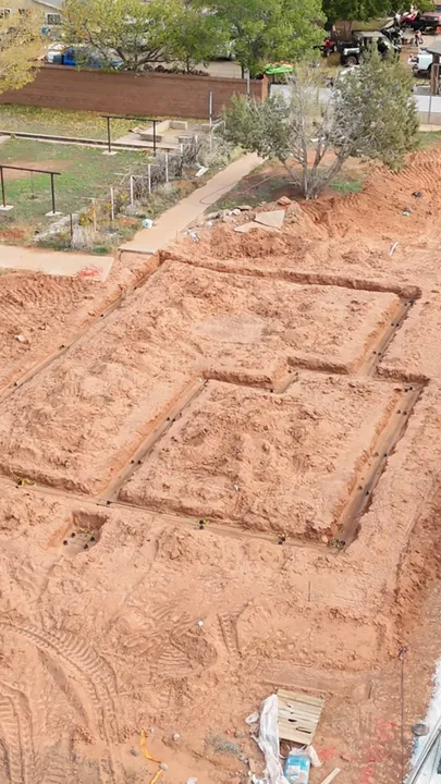 3 Bed / 2 Bath — Footing trenches dug and rebar installed