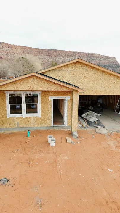 3 Bed / 2 Bath — Roof underlayment and windows installed